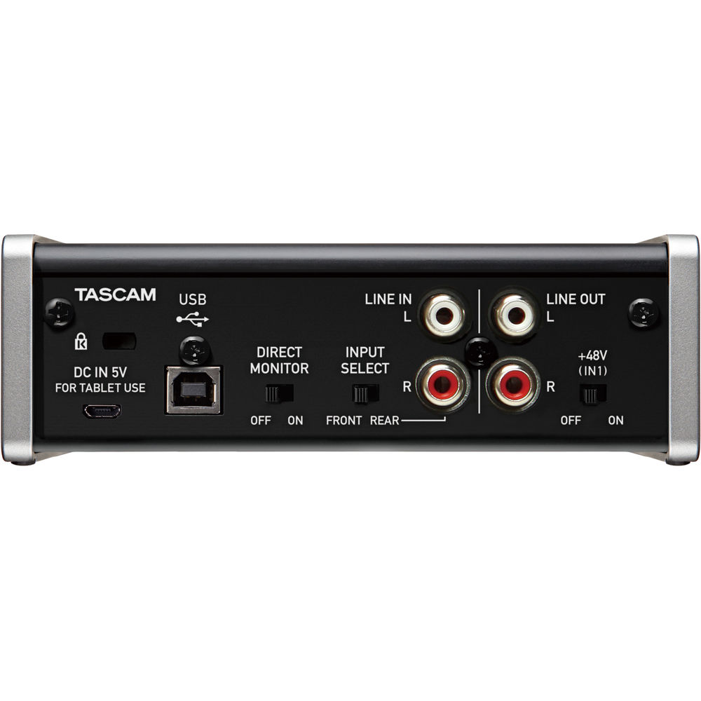 Tascam US1X2 1 In 2 Out USB Audio Interface with XLRXLR Cable & Pop