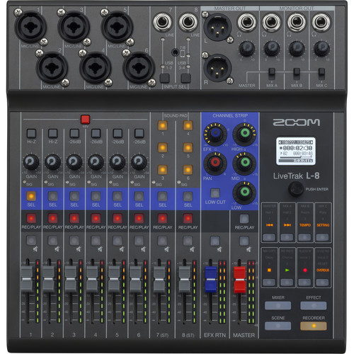LiveTrak L-8　新品同様中古 Zoom LiveTrak L-8 Portable 8-Channel Digital Mixer and Multitrack