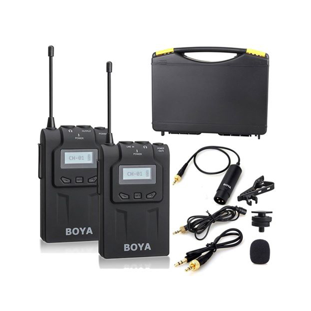 Boya BYWM6 Wireless Audio Sender, Receiver & Lavalier Microphone 100m
