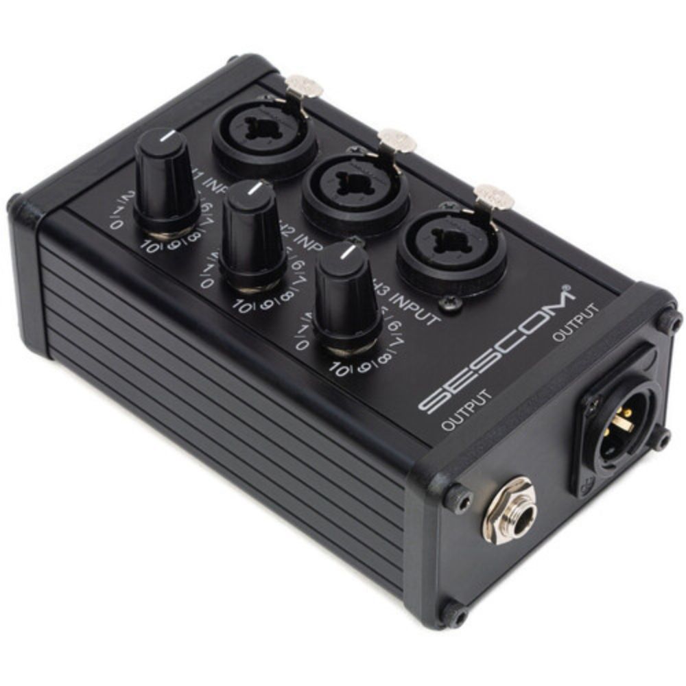 Sescom SES-3MIX 3-Input / 1-Output Passive XLR Mixer | eBay