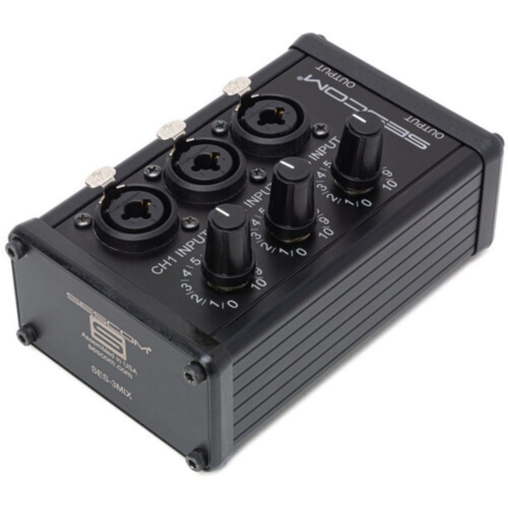 Sescom SES-3MIX 3-Input / 1-Output Passive XLR Mixer | eBay