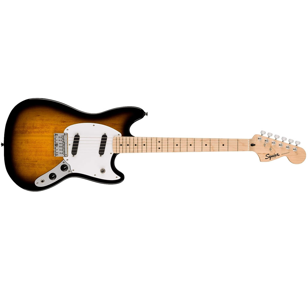 Squier Sonic Mustang Electric Guitar 2-Color Sunburst, Maple