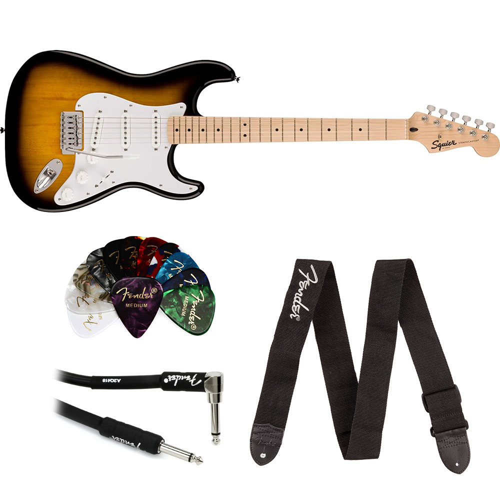 Squier Sonic Stratocaster Electric Guitar 2-Color Sunburst Kit | eBay