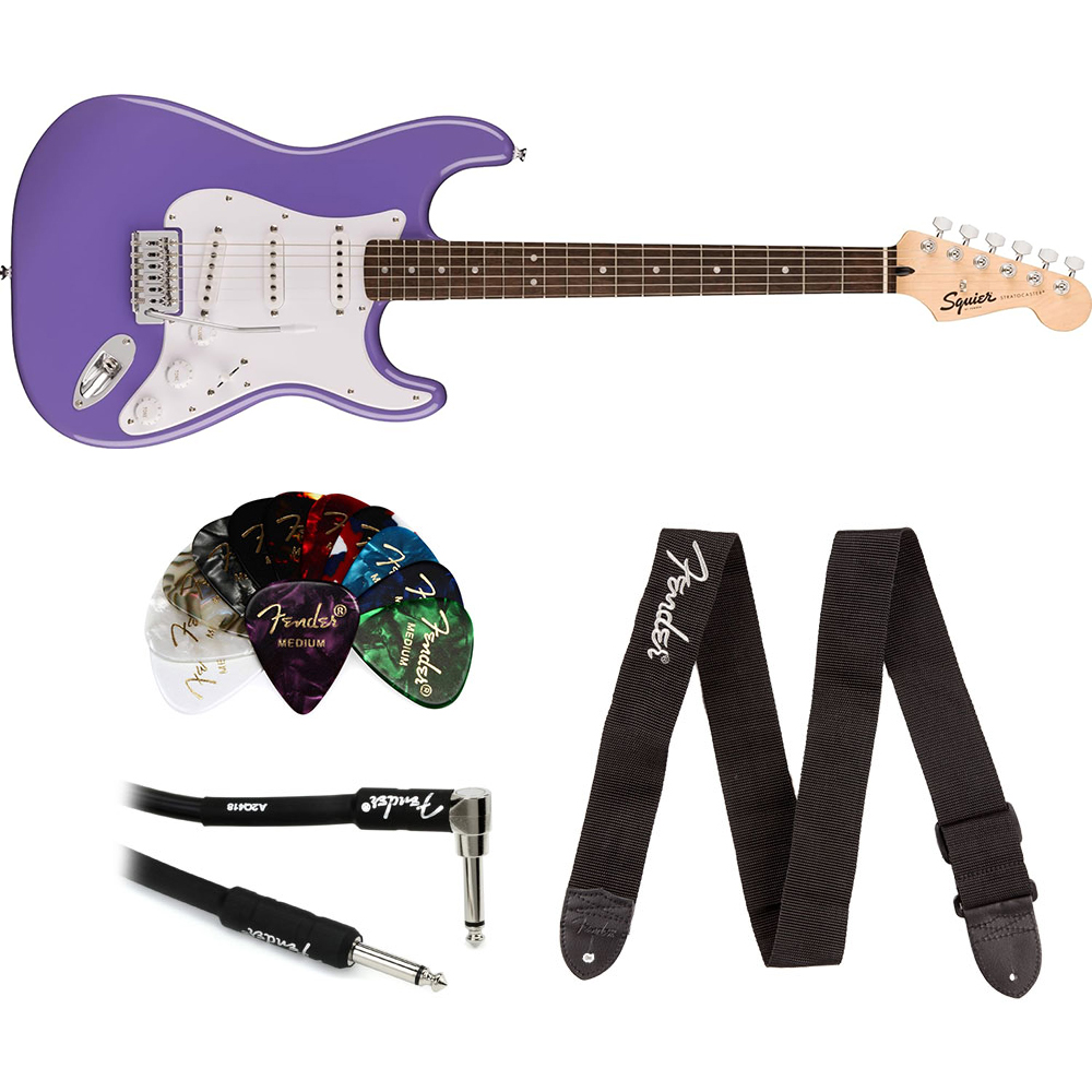 Squier Sonic Stratocaster Electric Guitar Ultraviolet w/ Cable