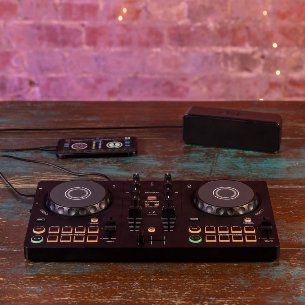 AlphaTheta DDJ-FLX2 DJ Controller for rekordbox, Serato DJ Lite