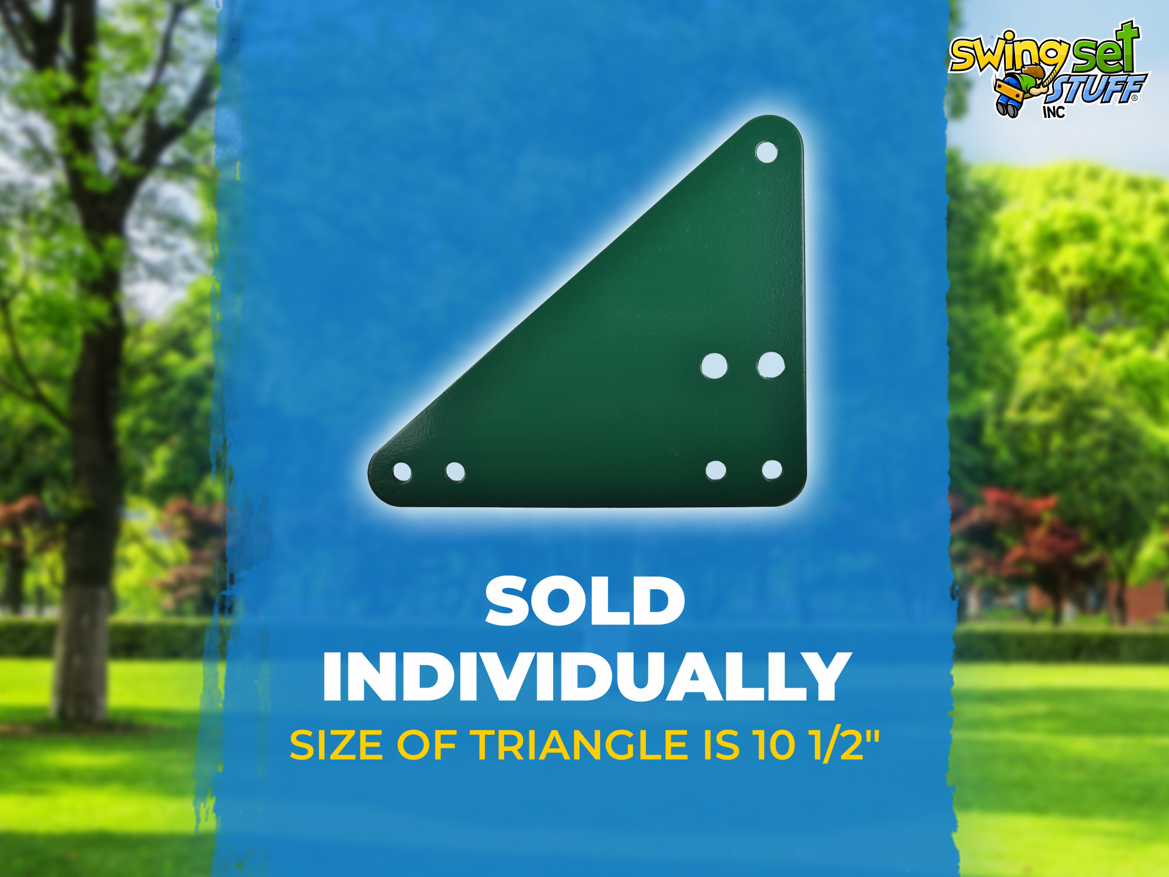 thumbnail image 2 of Swing Set Stuff Inc. Green Steel Triangle Brace With Togo 2 of 9