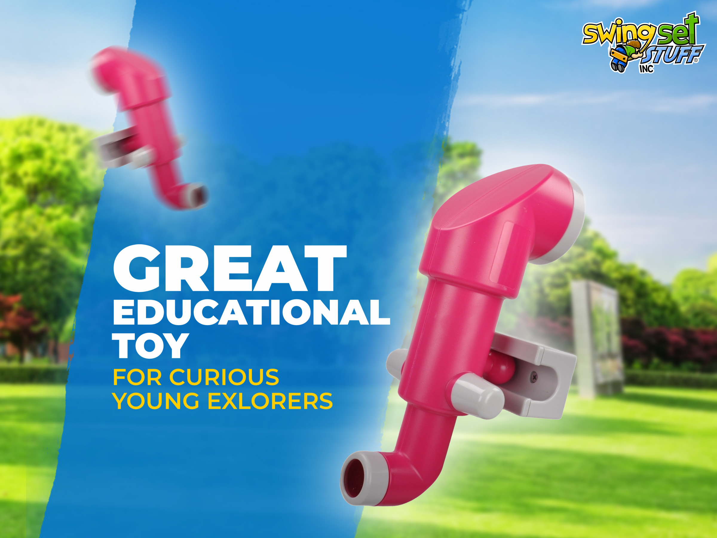 Swing Set Stuff Children's Coated Chain With SSS Logo Sticker, Red, 5 1, image size:2400x1800