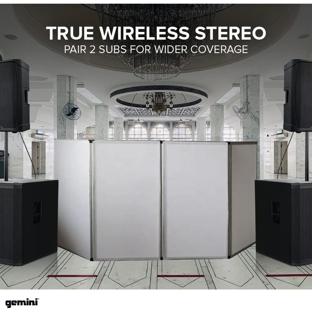 Gemini Sound ZRX-S18BT 18 Inch Powered Subwoofer –2400W Peak