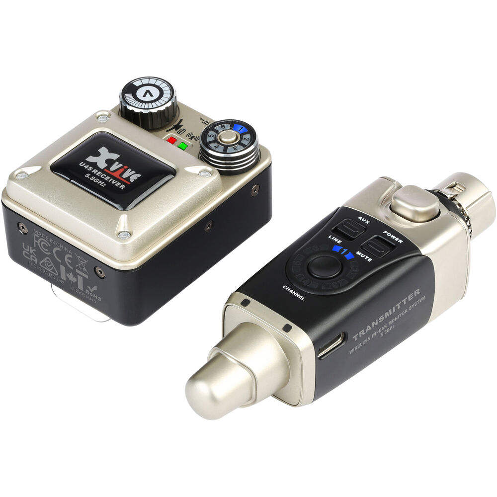 Xvive U45 5.8GHz Wireless In-Ear Monitor System Bundle with